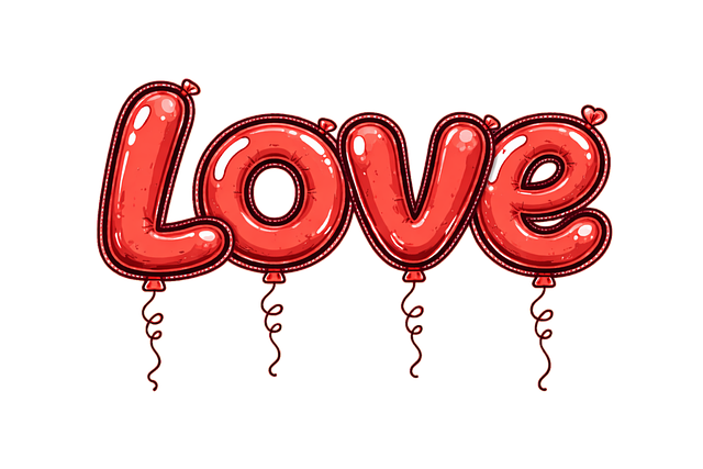 Download free HD stock image of Love Balloon Letters Free love balloon letters red balloons vector