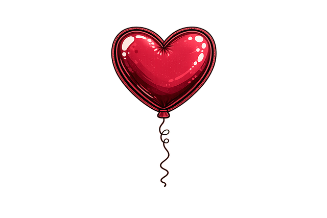 Free heart balloon red heart love symbol vector