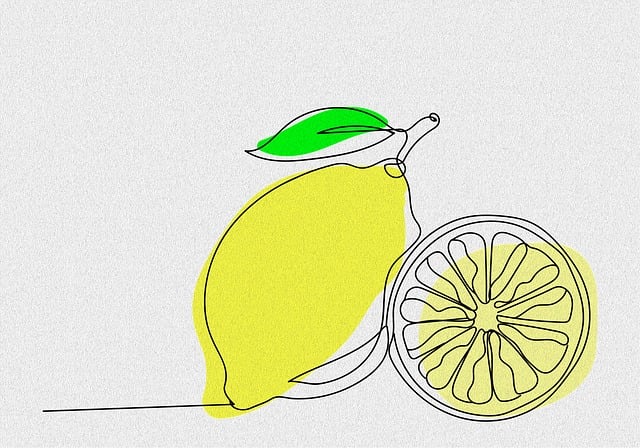 Gezond, Tekening, Citroen, Fruit