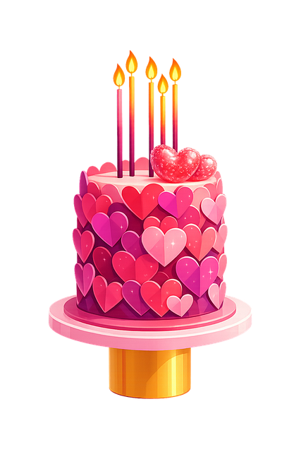 Free valentines cake heart cake romantic dessert vector