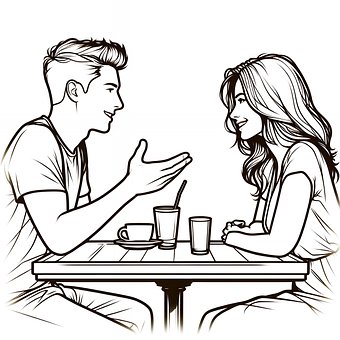 Mand, Kvinde, Relation, Hjerte, Omrids