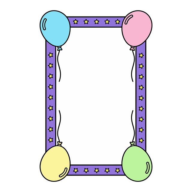 Free frame balloons stars illustration