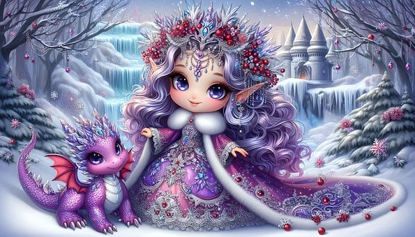 Inverno, Fantasia, Elfo, Princesa