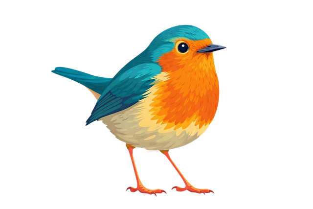 Free robin bird songbird vector