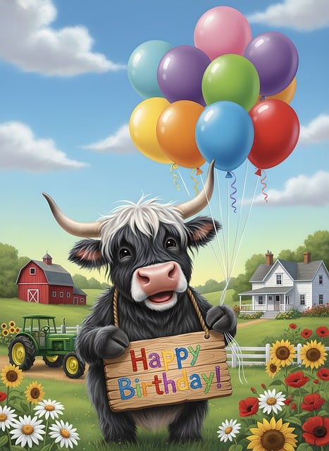 Fofo, Desenho Animado, Balões, Fazenda