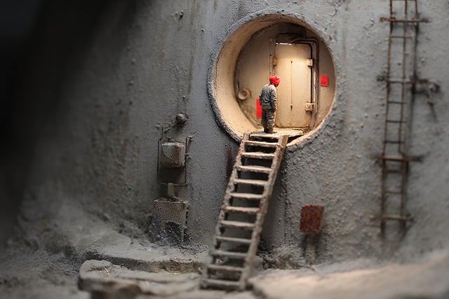 Free man bunker underground illustration