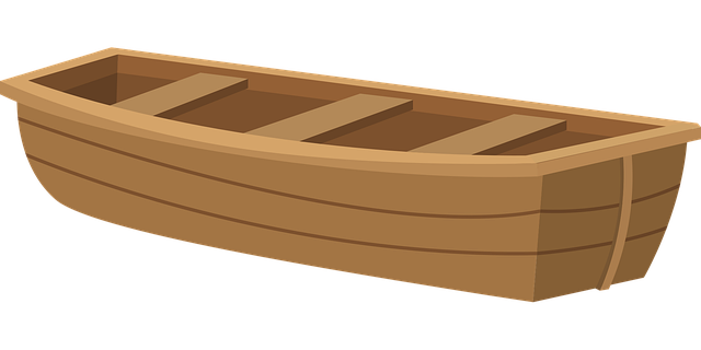 Free boat wooden boat rowing vector