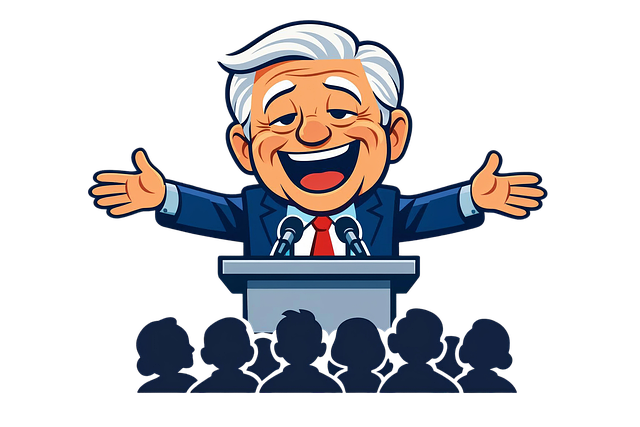 Free populist pied piper politician illustration