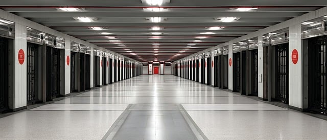 Free corridor door hallway illustration