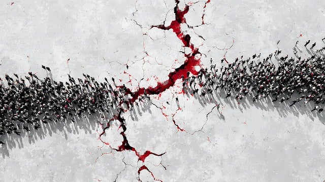 Free crowd people split illustration