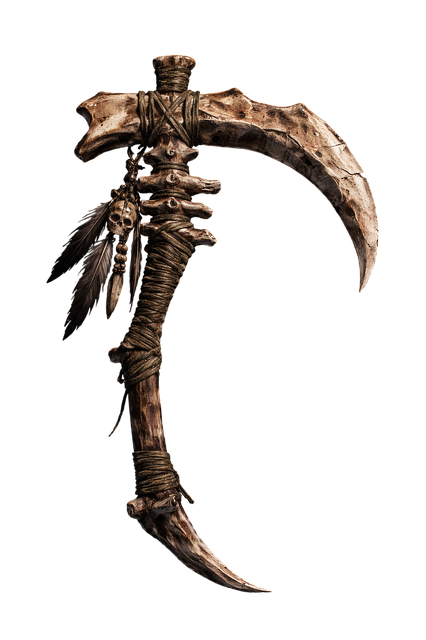 Free scythe bone fantasy illustration