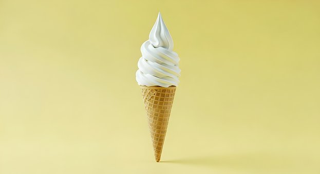 Eis, Gefrorener Nachtisch, Creme, Kegel