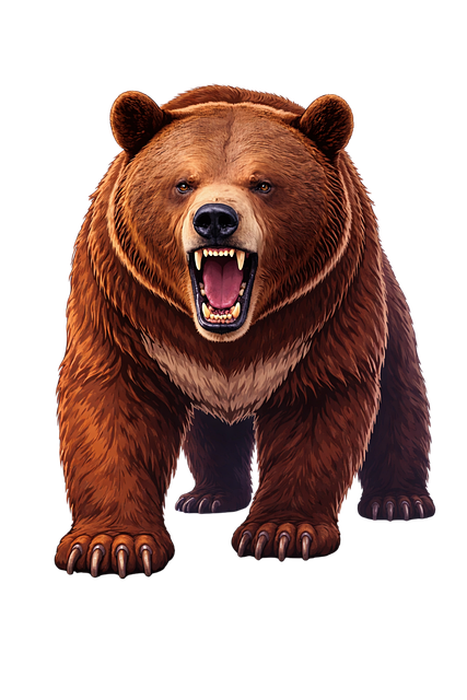 Free grizzly bear illustration wild animal cartoon object illustration