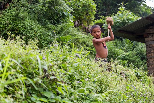 Junge, Ländliches Leben, Nepal, Natur