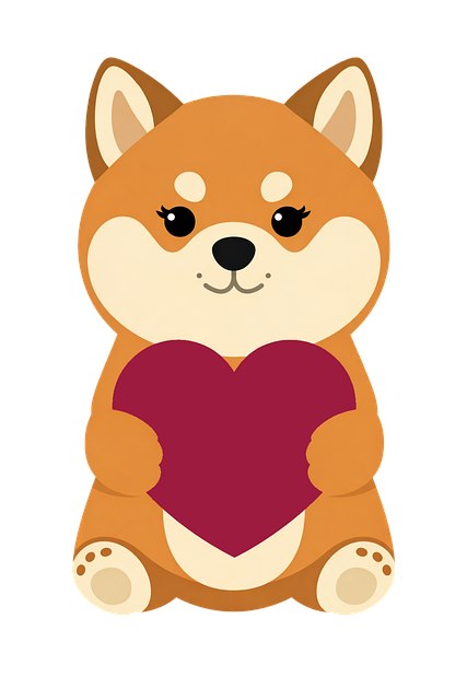 Free shiba inu illustration cute dog cartoon object vector