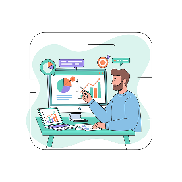 Free data analysis illustration business analytics marketing dashboard vector