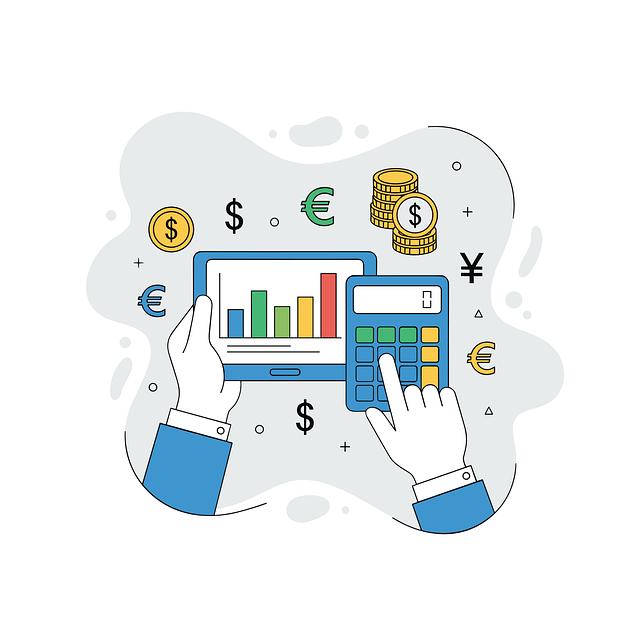 Free financial analytics business finance money management vector