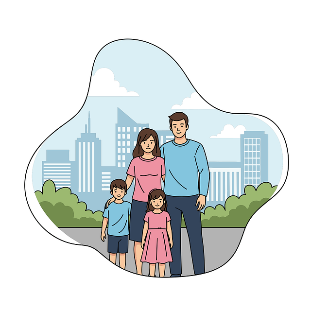 Familie Illustratie, Gelukkig Gezin