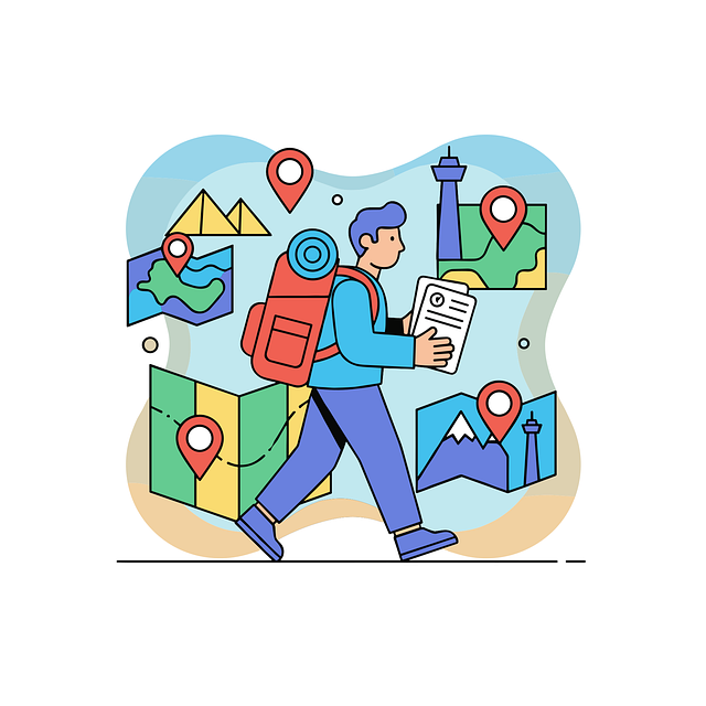 Illustration Zur Reisenavigation