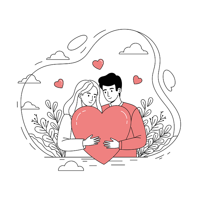 Free love illustration heart symbol romantic concept vector