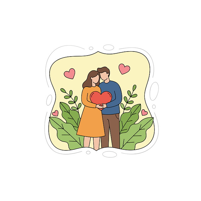 Free love couple illustration hugging couple romance concept vector