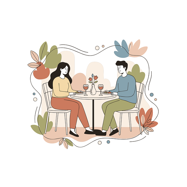 Free couple coffee illustration cafe date romantic couple vector