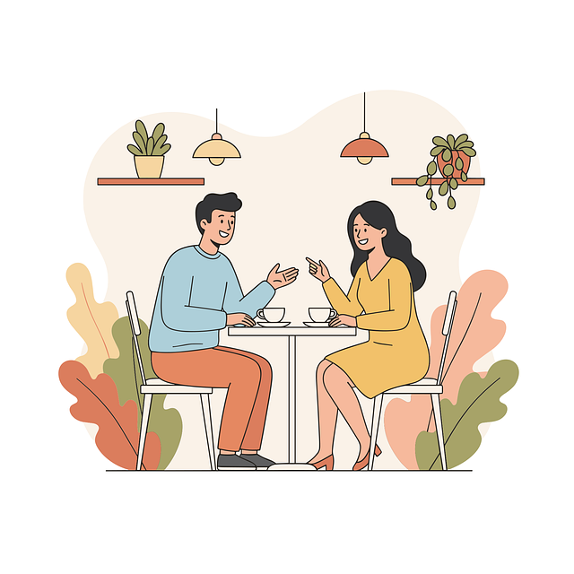 Free couple coffee illustration romantic lifestyle relationship scene vector