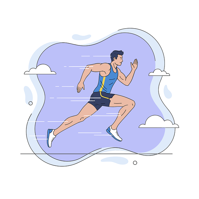 Free Runner Illustration Sprint Exercise vector and picture