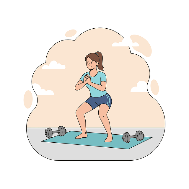 Free lunge exercise illustration leg workout fitness routine vector