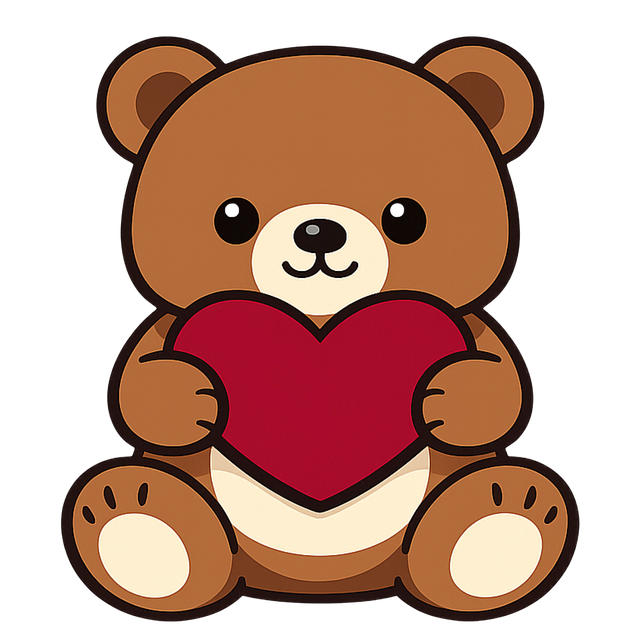 Free baby grizzly bear illustration cute animal cartoon object illustration