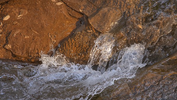 Water, Rotsen, Stromen, Kreek, Rivier