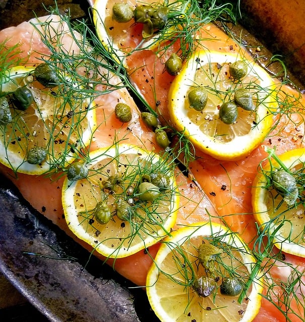 Free Salmon Lemon photo and picture