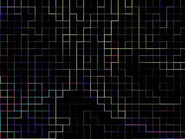 Free grid neon synthwave illustration