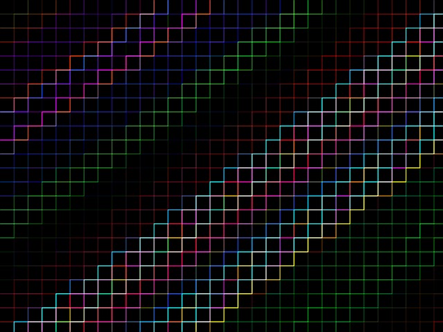 Free grid neon synthwave illustration