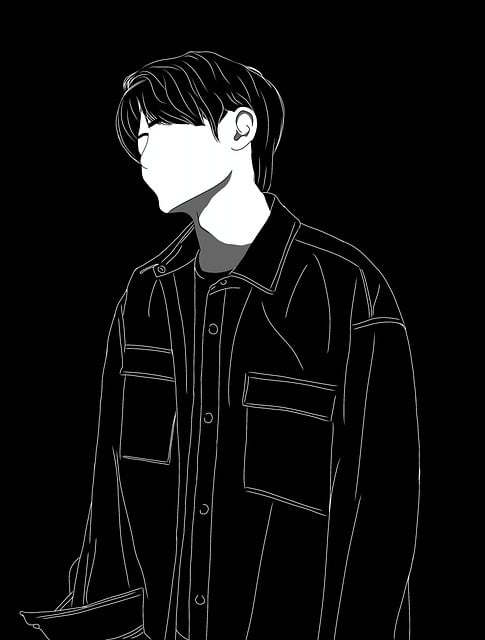 Free thoughtful man lonely illustration