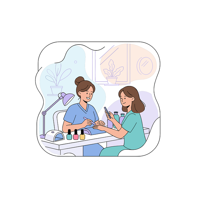 Free manicure illustration nail salon beauty treatment vector