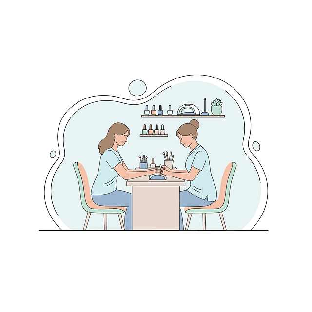 Free manicure illustration nail salon beauty treatment vector