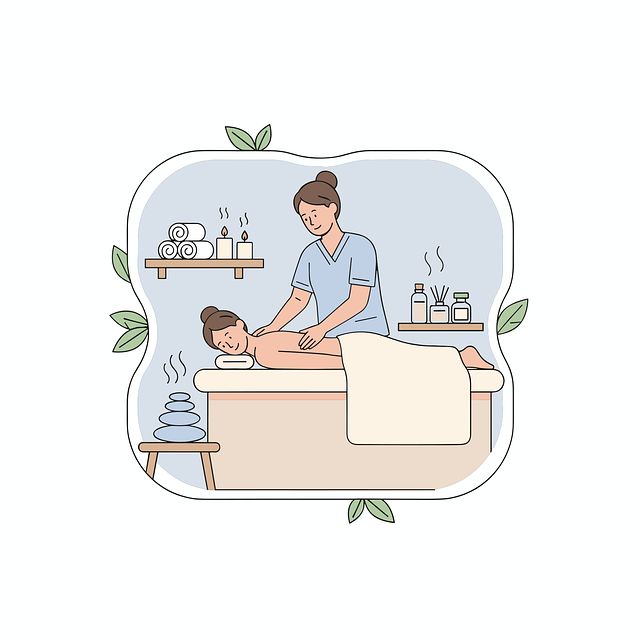 Free massage counter wellness clinic professional therapist vector