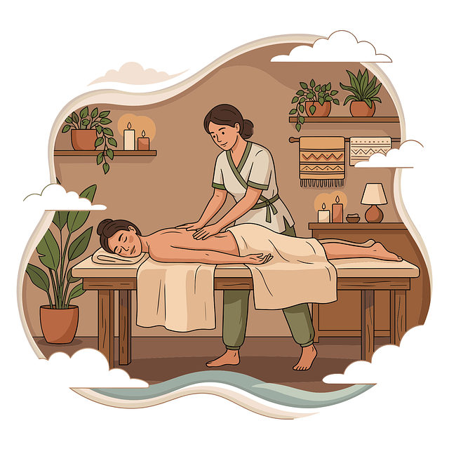Free massage room illustration spa interior massage preparation vector