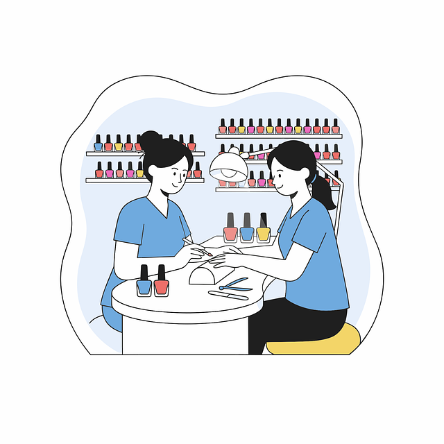Free nail salon beauty treatment nail care vector