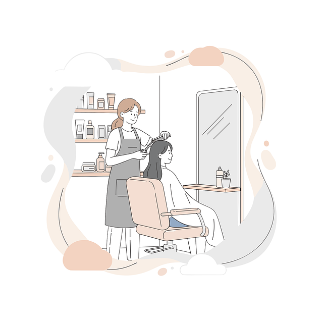 Free barber illustration barbershop scene men's haircut vector