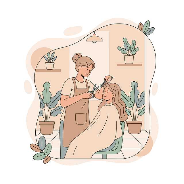 Free hairdresser illustration hair salon haircut service vector