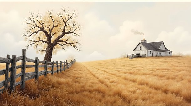 Free Realistic Painting Pastoral Style illustration and picture