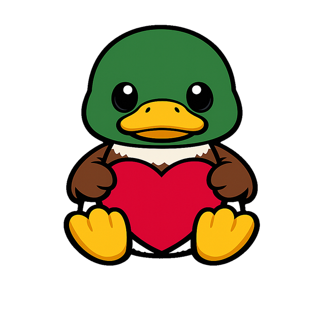 Free baby duck illustration cute animal cartoon object vector