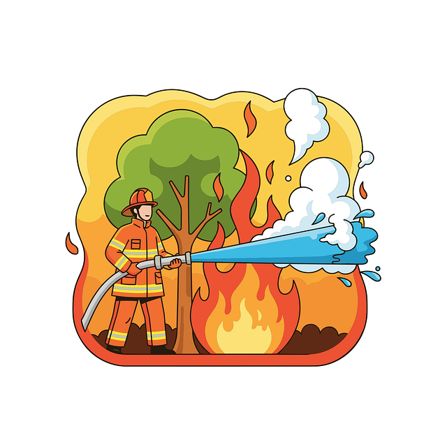 Free firefighter illustration emergency service fire rescue vector