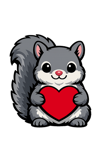 Free squirrel cute animal cartoon character vector