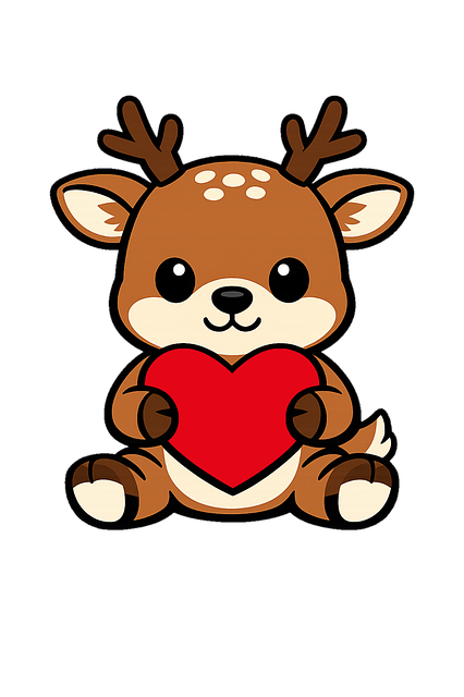 Free deer cute deer cartoon animal vector
