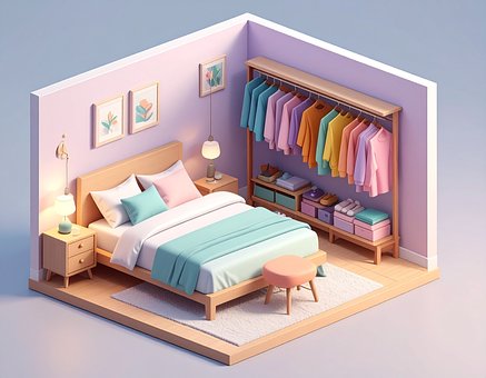 Zimmer, Innere, Schlafzimmer, Bett