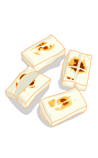 Free tofu restaurant protein vector