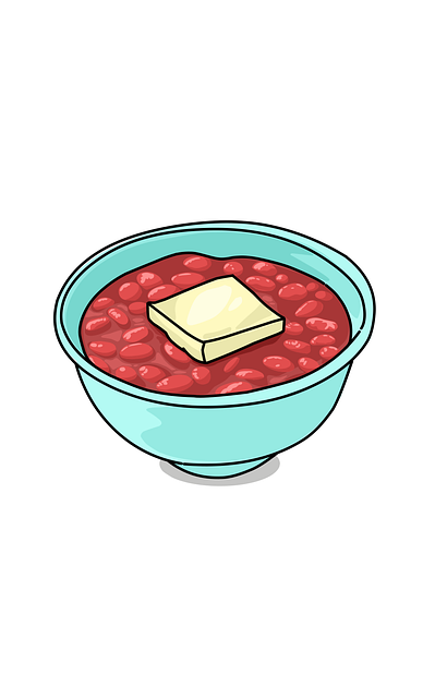 Cuenco, Frijoles, Manteca, Comida